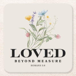 Loved Beyond Measure – Romans 5:8 Christian Bible Kartonnen Onderzetters