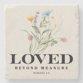 Loved Beyond Measure – Romans 5:8 Christian Bible Stenen Onderzetter