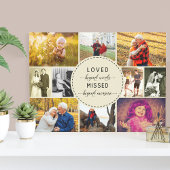 Loved Beyond Wordorial Photo Collage Natural Canvas Afdruk