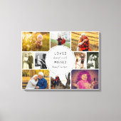 Loved Beyond Words Herembrance Photo Collage White Canvas Afdruk (Voorkant)