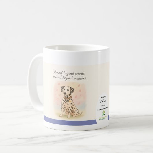 Loved Beyond Words Mug by Tina Tran Koffiemok (Voorkant links)