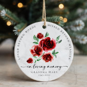 Loved Beyond Words Roses in Loving Memory Keramisch Ornament