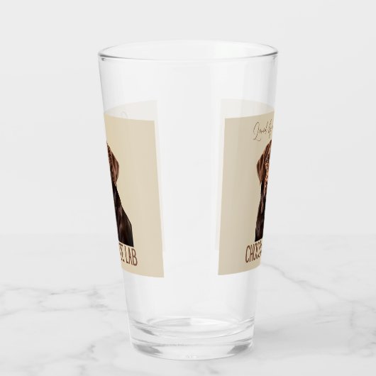 Loved By A Chocolate Lab Labrador Dog Lover  Glas (Rechts)