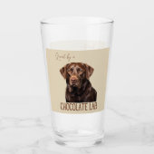 Loved By A Chocolate Lab Labrador Dog Lover  Glas (Voorkant)