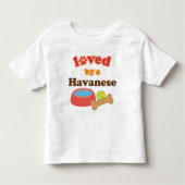 Loved by a Havanese (Hondenras) Kinder Shirts (Voorkant)