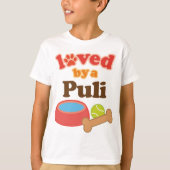 Loved by a Puli (Hondenras) T-shirt (Voorkant)