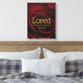 LOVED Christelijk Valentijns rode rode roze Canvas Afdruk (Insitu (Slaapkamer))