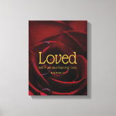 LOVED Christelijk Valentijns rode rode roze Canvas Afdruk (Voorkant)