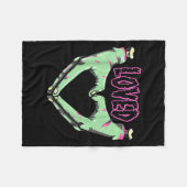 Loved Creepy Monster Hands Heart Pastel Goth Valen Fleece Deken (Voorkant (Horizontaal))