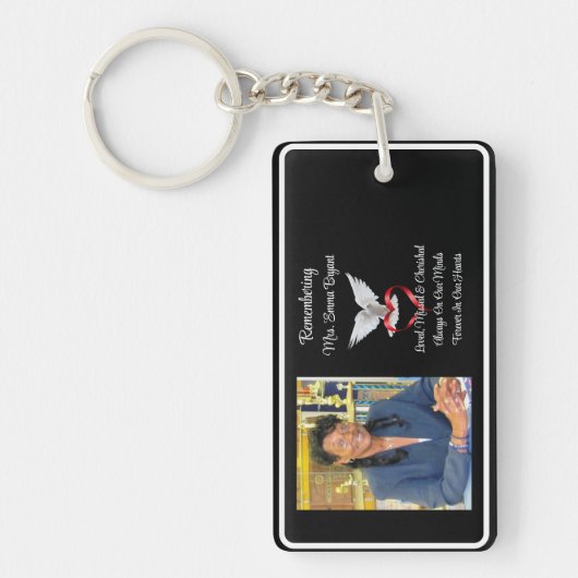 Loved, Gemiste & Cherned Memorial sleutelhanger (Voorkant)