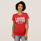 LOVED John 3:16 Bible Verse Christian Valentine T-shirt (Voorkant volledig)