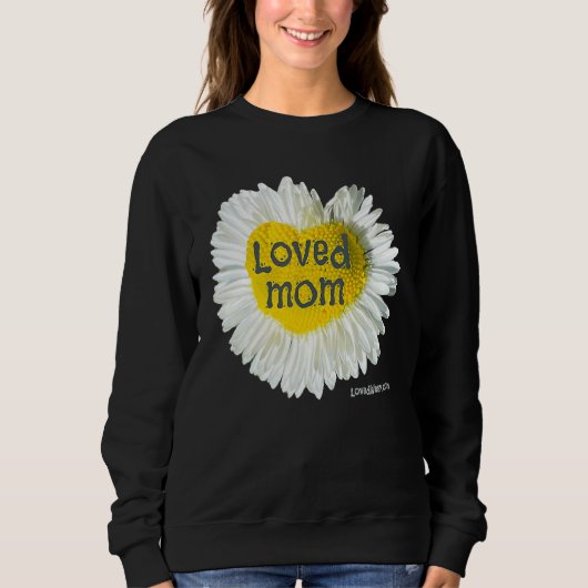 Loved mam Heart Daisy Moederdag Flower 2 Trui (Voorkant)