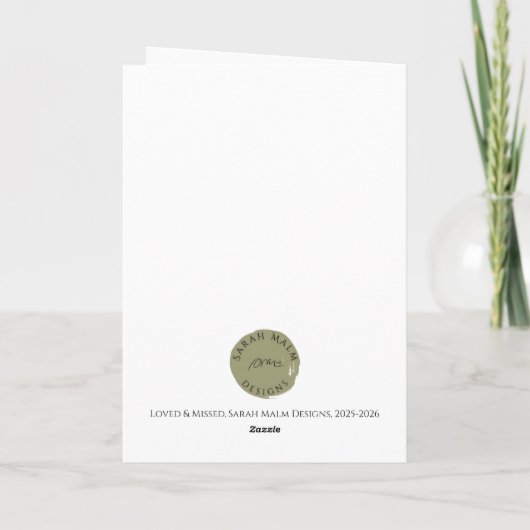 Loved & Missed Kaart (Achterkant)