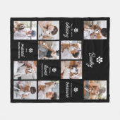 Loved & Missed Pet Dog Memorial 10-Photo Collage Fleece Deken (Voorkant (Horizontaal))