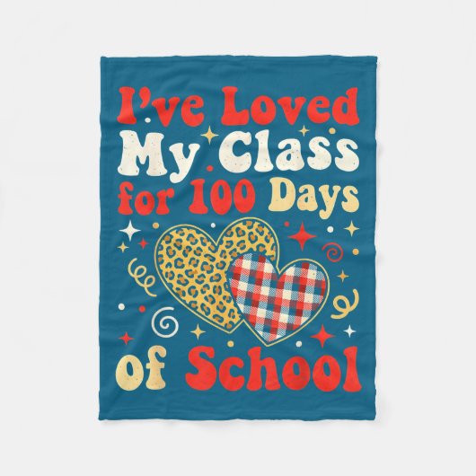 Loved My Cl For 100 Days Of School Valentines Day  Fleece Deken (Voorkant)