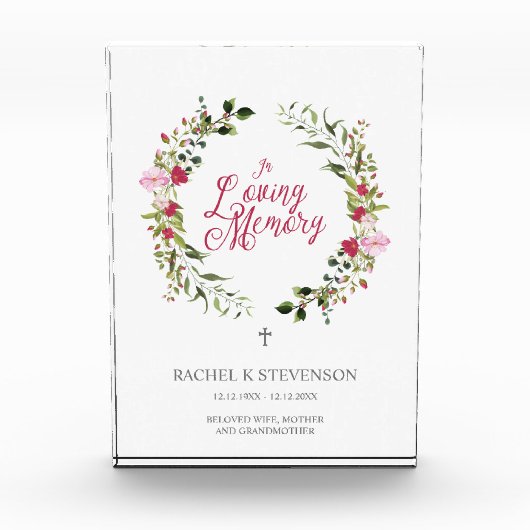 Loved Ones Commemorative Always in our Hearts Sign Fotoblokken (Voorkant)