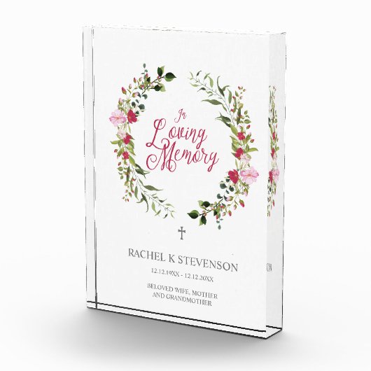 Loved Ones Commemorative Always in our Hearts Sign Fotoblokken (Rechts)