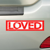 Loved Stamp Bumpersticker (Op auto)