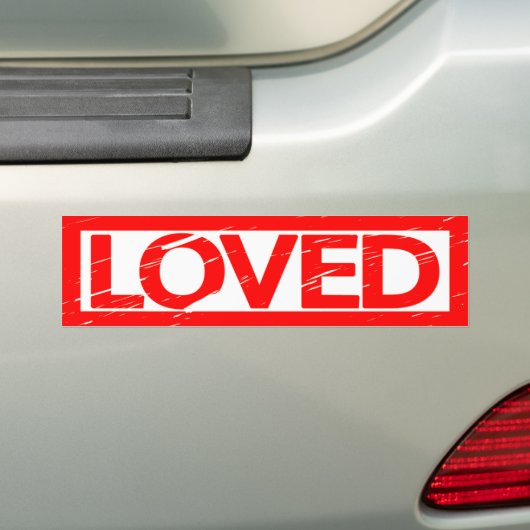 Loved Stamp Bumpersticker (Op auto)