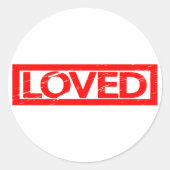 Loved Stamp Ronde Sticker (Voorkant)