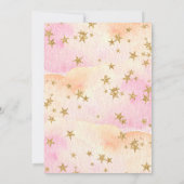 Loved to the Moon & Back Baby Girl Shower Kaart (Achterkant)