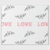 #LoveFlowerInpakpapier Cadeaupapier (Vlak)