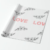 #LoveFlowerInpakpapier Cadeaupapier (Uitgerold)