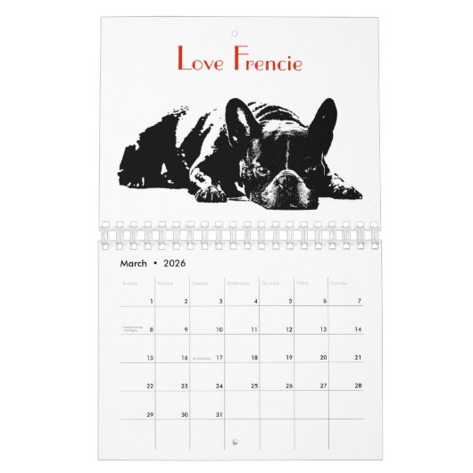 LoveFrenchie Kalender (Mar 2026)