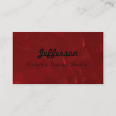 LoveGeo Abstract Geometric Design - Crimson Stone Visitekaartje (Voorkant)