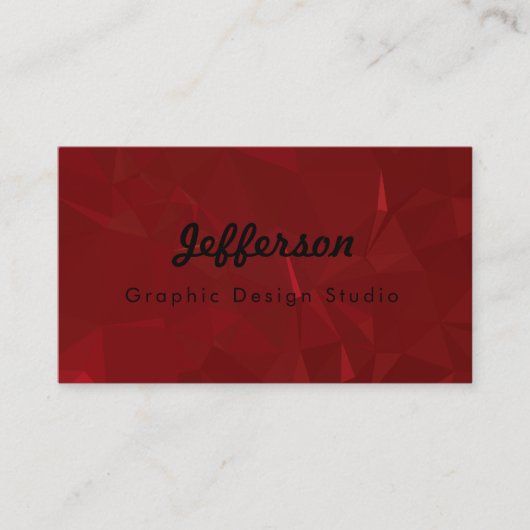 LoveGeo Abstract Geometric Design - Crimson Stone Visitekaartje (Voorkant)