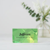 LoveGeo Abstract geometrisch design - Pickle Lemon Visitekaartje (Staand voorkant)