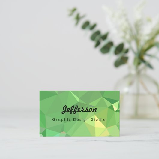 LoveGeo Abstract geometrisch design - Pickle Lemon Visitekaartje (Staand voorkant)