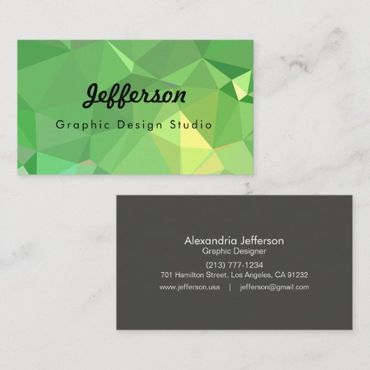 LoveGeo Abstract geometrisch design - Pickle Lemon Visitekaartje (Voorkant / Achterkant)