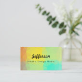 LoveGeo Abstract geometrisch ontwerp - Regenboogha Visitekaartje (Staand voorkant)