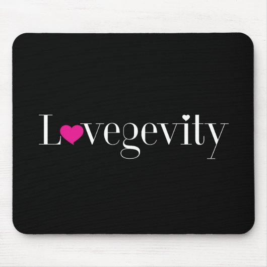 Lovegevity Logo Black Muismat (Voorkant)