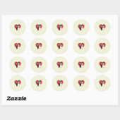 Loveheart Wedding Sticker (Vel)