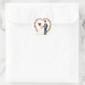 Loveheart Wedding Sticker (Tas)