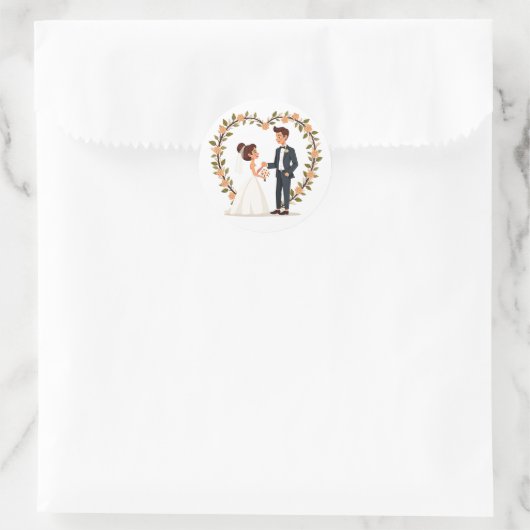 Loveheart Wedding Sticker (Tas)