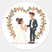 Loveheart Wedding Sticker (Voorkant)