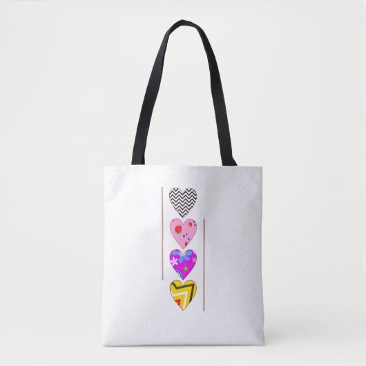 Lovehearts Design Tote Bag (Voorkant)