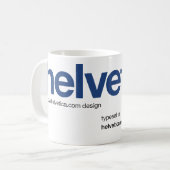 LoveHelvetica Navy Mok (Voorkant links)