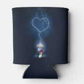 "Lovehit" Romantic Moment onder een paraplu Blikjeskoeler (Achterkant)