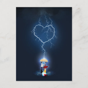 "Lovehit" Romantic Moment onder een paraplu Briefkaart