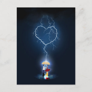 "Lovehit" Romantic Moment onder een paraplu Briefkaart