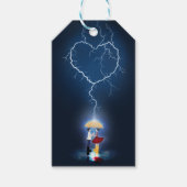 "Lovehit" Romantic Moment onder een paraplu Cadeaulabel (Voorkant)