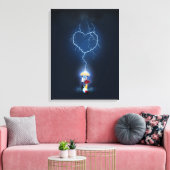 "Lovehit" Romantic Moment onder een paraplu Canvas Afdruk (Insitu (Woonkamer))