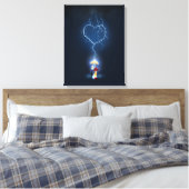 "Lovehit" Romantic Moment onder een paraplu Canvas Afdruk (Insitu (Slaapkamer))