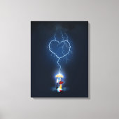 "Lovehit" Romantic Moment onder een paraplu Canvas Afdruk (Voorkant)