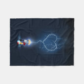 "Lovehit" Romantic Moment onder een paraplu Fleece Deken (Voorkant (Horizontaal))