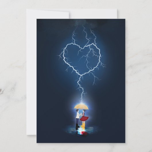 "Lovehit" Romantic Moment onder een paraplu Kaart (Voorkant)